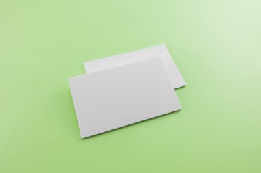 Boş kartvizit, yumuşak gölgeli kartpostal..