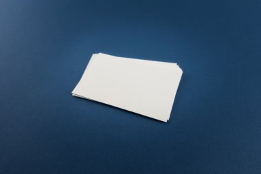 Boş kartvizit, yumuşak gölgeli kartpostal..