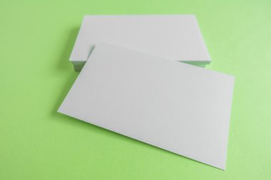 Boş kartvizit, yumuşak gölgeli kartpostal..