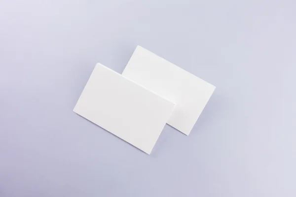 Blank Business Card Postcard Soft Shadows — Stock Photo, Image