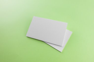 Boş kartvizit, yumuşak gölgeli kartpostal..