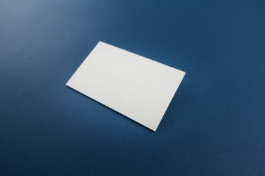Boş kartvizit, yumuşak gölgeli kartpostal..
