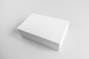 Boş kartvizit, yumuşak gölgeli kartpostal.