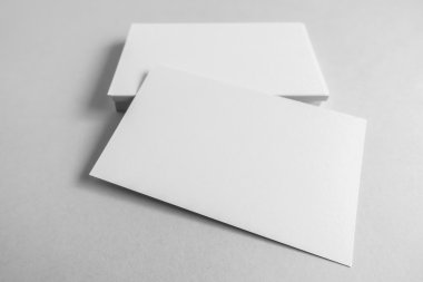 Boş kartvizit, yumuşak gölgeli kartpostal.