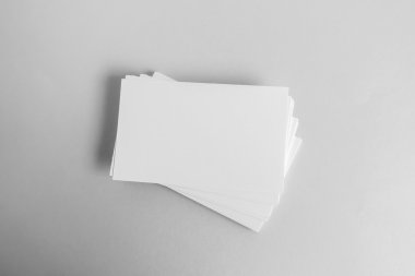 Boş kartvizit, yumuşak gölgeli kartpostal.