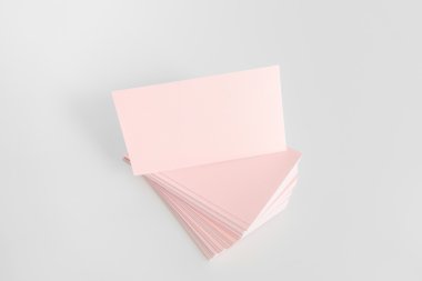 Boş kartvizit, yumuşak gölgeli kartpostal..