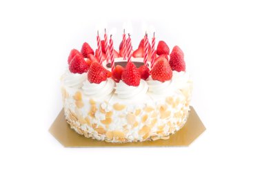 Çilekli dondurma pasta