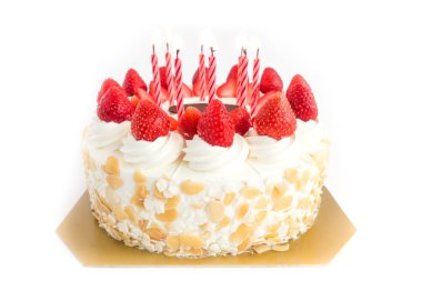 Çilekli dondurma pasta