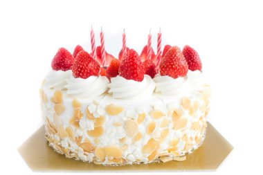 Çilekli dondurma pasta