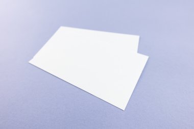 Boş kartvizit, yumuşak gölgeli kartpostal..