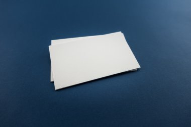 Boş kartvizit, yumuşak gölgeli kartpostal..