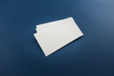 Boş kartvizit, yumuşak gölgeli kartpostal..