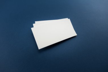 Boş kartvizit, yumuşak gölgeli kartpostal..