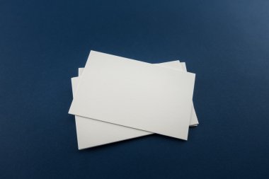 Boş kartvizit, yumuşak gölgeli kartpostal..