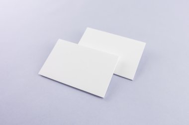 Boş kartvizit, yumuşak gölgeli kartpostal..