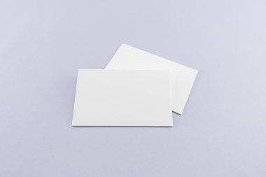 Boş kartvizit, yumuşak gölgeli kartpostal..