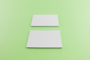 Boş kartvizit, yumuşak gölgeli kartpostal..