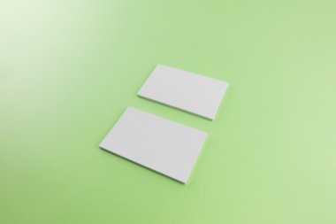 Boş kartvizit, yumuşak gölgeli kartpostal..