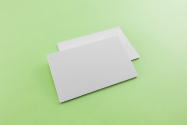 Boş kartvizit, yumuşak gölgeli kartpostal..