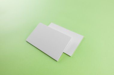 Boş kartvizit, yumuşak gölgeli kartpostal..