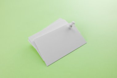 Boş kartvizit, yumuşak gölgeli kartpostal..