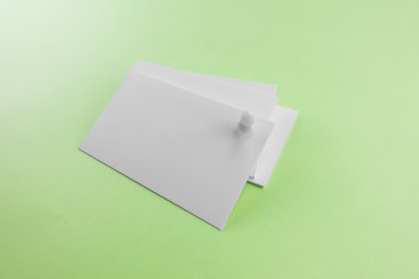 Boş kartvizit, yumuşak gölgeli kartpostal..