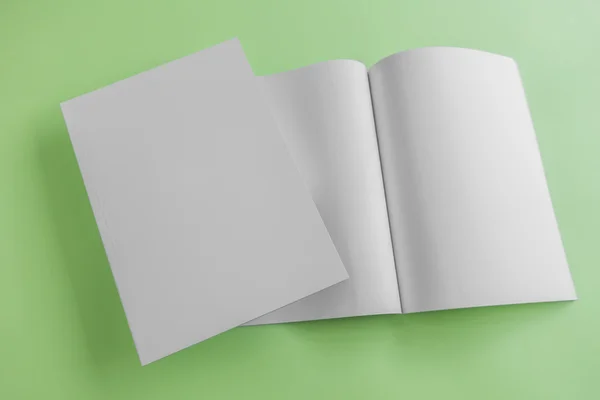 Catálogo Blanco Revista Plantilla Libro Con Sombras Suaves Listo Para —  Fotos de Stock