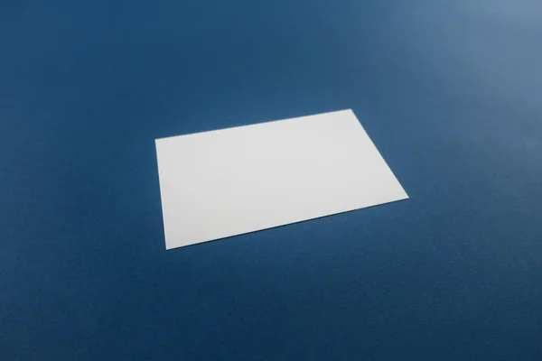 Blank Business Card Postcard Soft Shadows — 스톡 사진