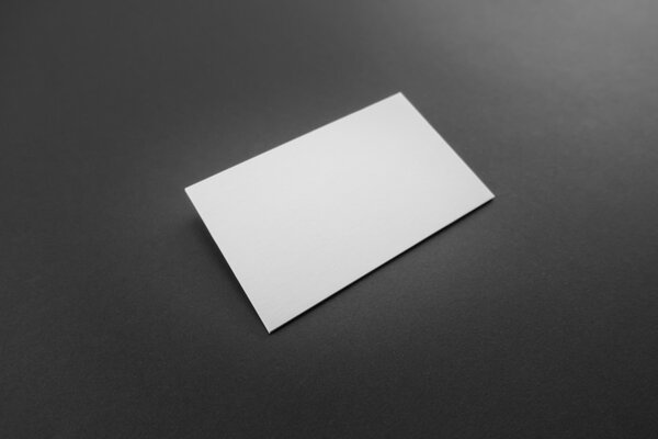 Blank business card, postcard with soft shadows.