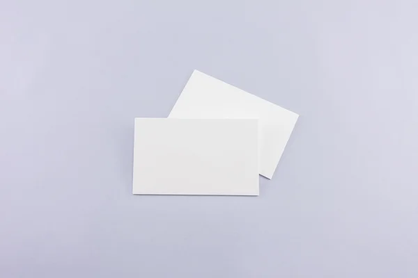 Blank Business Card Postcard Soft Shadows — 스톡 사진