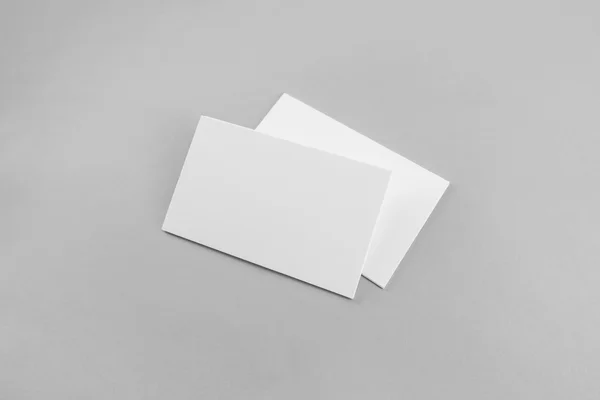 Tarjeta Visita Blanco Postal Con Sombras Suaves —  Fotos de Stock