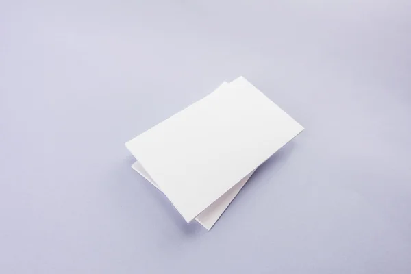 Blank Business Card Postcard Soft Shadows — 스톡 사진