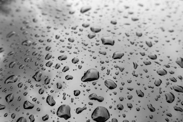 Water Drops Background Water Drops Glass Window Blue Sky — Stock Photo, Image