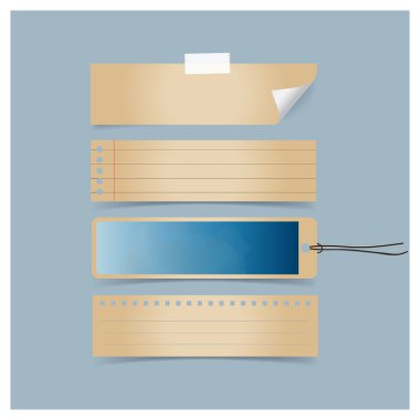 Eski boş etiketler. Tasarımına hazırım. Vektör illüstrasyonu.