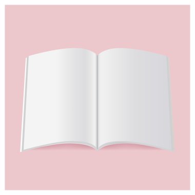 Boş katalog, dergi, yumuşak gölgeli kitap şablonu. Tasarımına hazırım. Vektör illüstrasyonu.