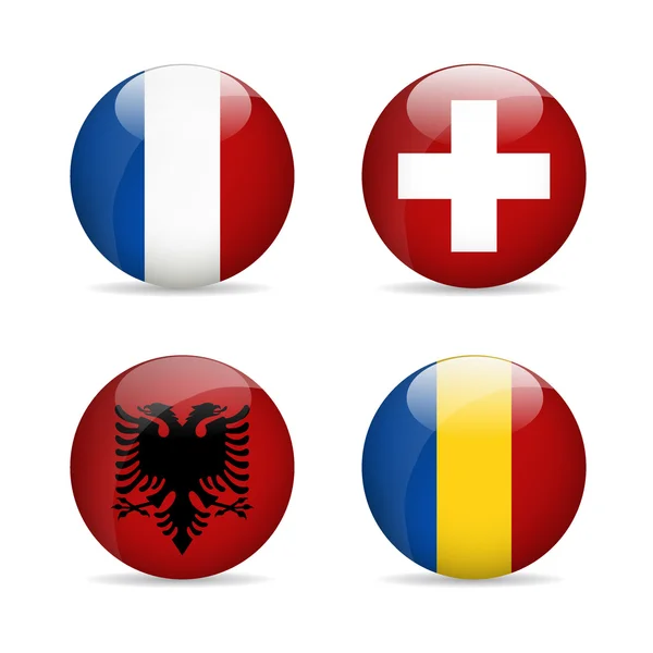 Vlaggen Van Europa Vectorillustratie — Stockvector