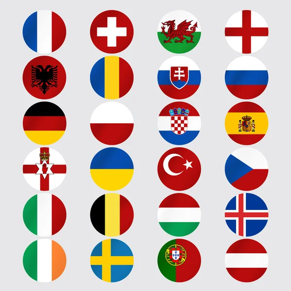 Флаги Европы Векторная Иллюстрация — стоковый вектор