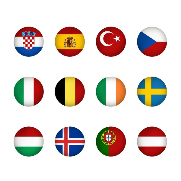 Flags Europe Vector Illustration — Stock Vector