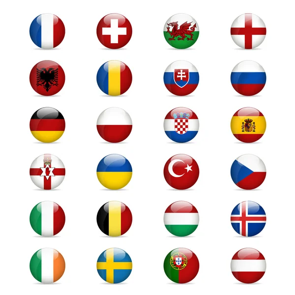 Bandeiras Europa Ilustração Vetorial —  Vetores de Stock