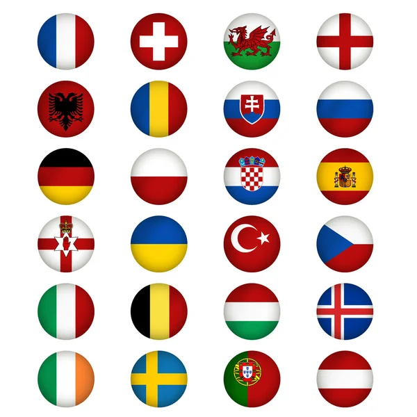 Flags Europe Vector Illustration — Stock Vector