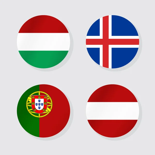 Banderas Europa Ilustración Vectorial — Vector de stock