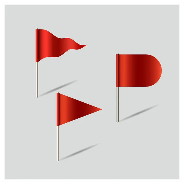 Czerwona Flaga Ilustracja Wektora — Wektor stockowy