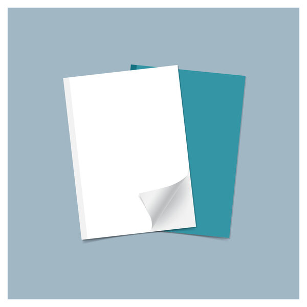 Collection of white papers, ready for your message. Vector illustration.