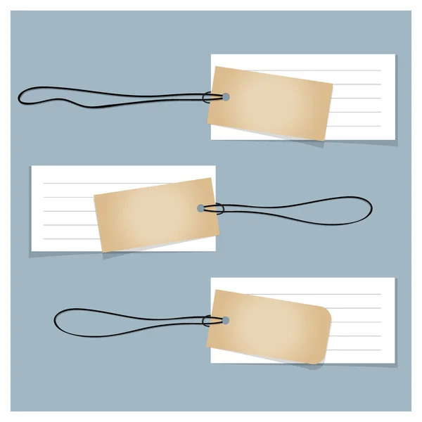 Old Blank Tags Ready Your Design Vector Illustration — 스톡 벡터