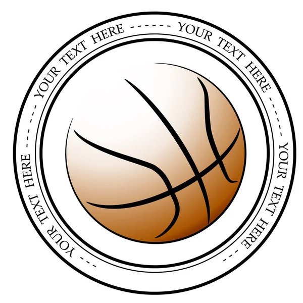 Logotipo gráfico de basquete. Vetor ilustração isolada de uma associação de basquete ou um logotipo evento desportivo, sinal, símbolo . —  Vetores de Stock