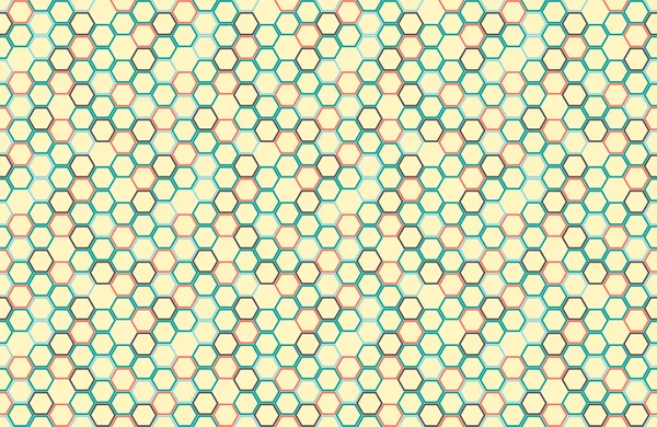 Honingraat naadloze achtergrond. Eenvoudig naadloze patroon van bijen honingraat. Illustratie. Vector. Geometrische print. — Stockvector