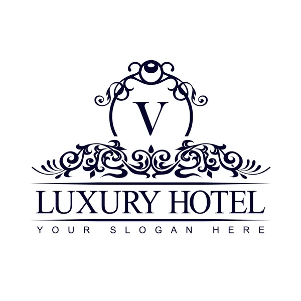 Luxus-Logovorlage in Vektor für Restaurant, Lizenzgebühren, Boutique, Café, Hotel, Wappen, Schmuck, Mode und andere Vektor-Illustrationen. — Stockvektor