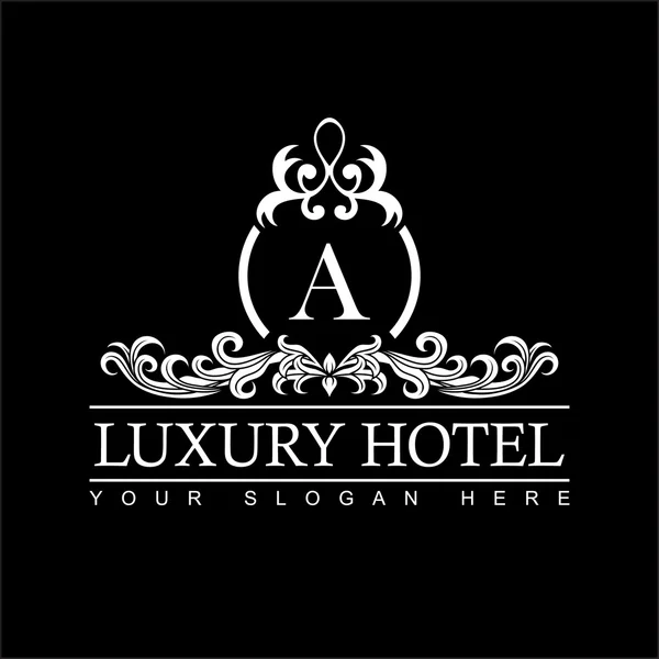 Luxus-Logovorlage in Vektor für Restaurant, Lizenzgebühren, Boutique, Café, Hotel, Wappen, Schmuck, Mode und andere Vektor-Illustrationen — Stockvektor
