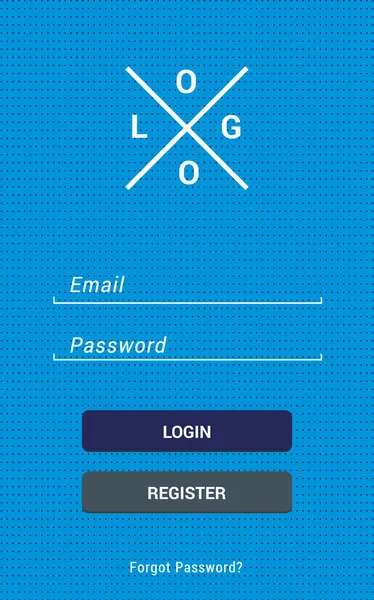 Mobile APP login screen, modern and clean design in vector. — Stock Vector