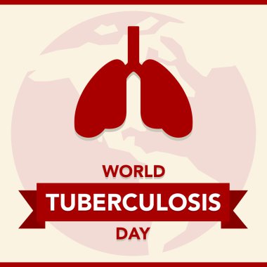 Bir akciğer vektör çizim dünya tüberküloz günü için.